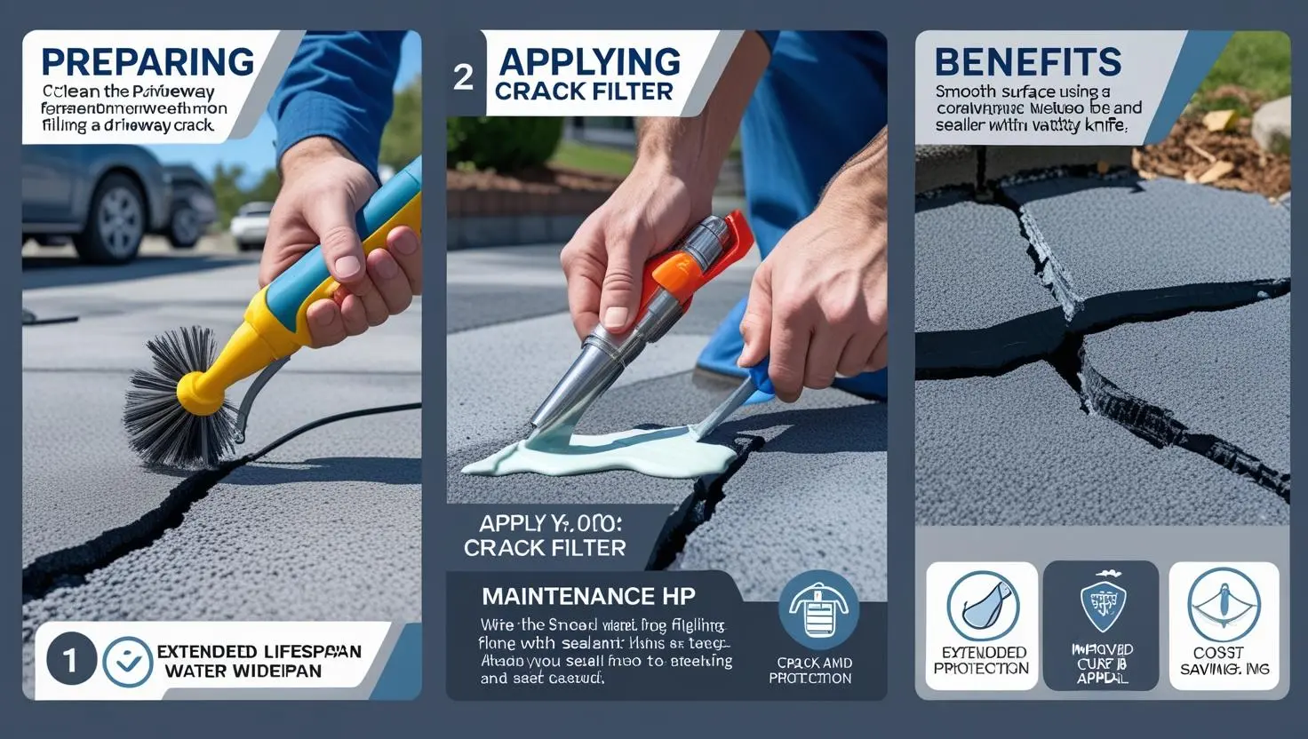 How to Apply a Driveway Crack Filler Effectively