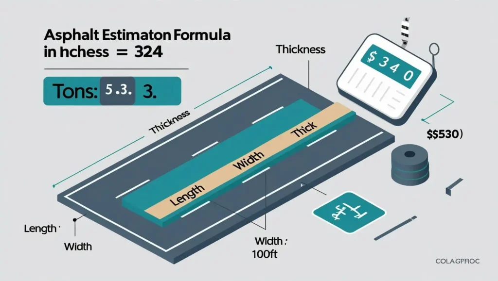 asphalt estimator formula