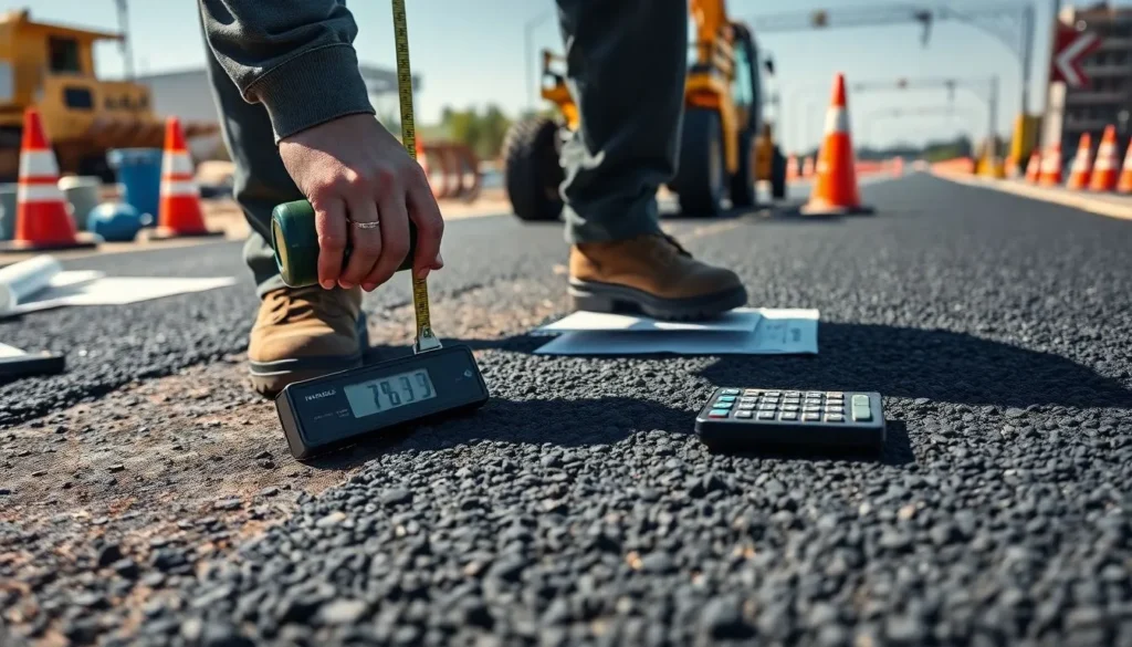 How to Calculate Asphalt Weight per Square Foot