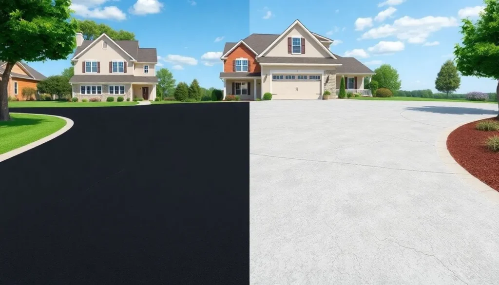 Asphalt vs Concrete Driveway Lifespan